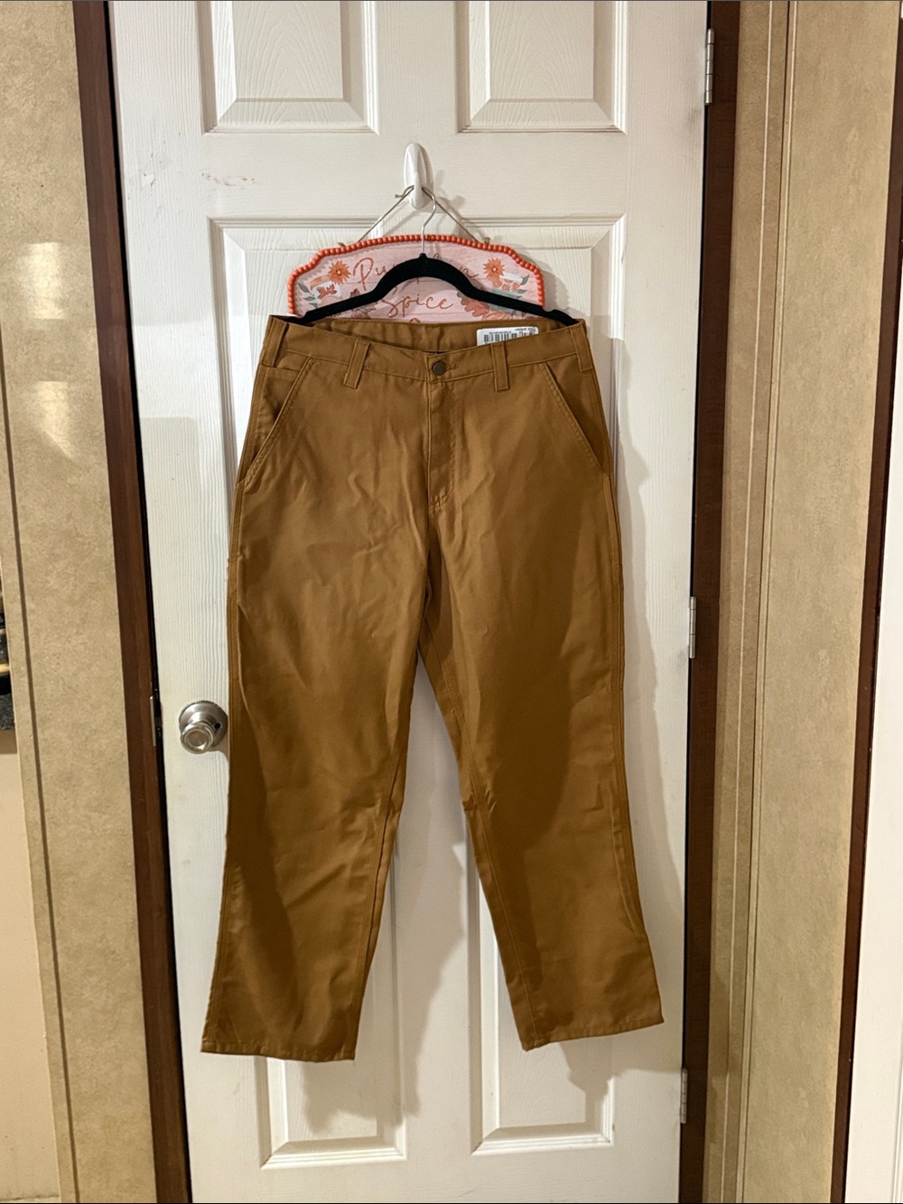 Carhartt Men's Tan Chinos - Straight Work Pants 33x30
